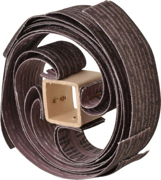 Merit Abrasives - 80 Grit, Scored Surface, Aluminum Oxide Flap Wheel Refill - Medium Grade, 1-1/4" Trim Length x 1" Wide - Exact Tooling