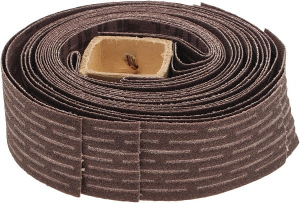 Merit Abrasives - 120 Grit, Scored Surface, Aluminum Oxide Flap Wheel Refill - Fine Grade, 1-1/4" Trim Length x 1" Wide - Exact Tooling