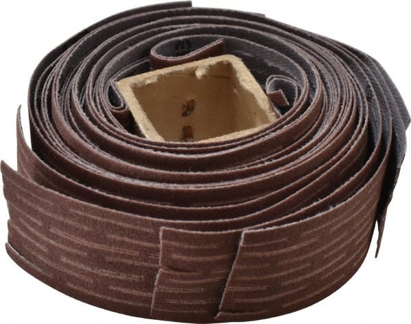 Merit Abrasives - 180 Grit, Scored Surface, Aluminum Oxide Flap Wheel Refill - Very Fine Grade, 1-1/4" Trim Length x 1" Wide - Exact Tooling