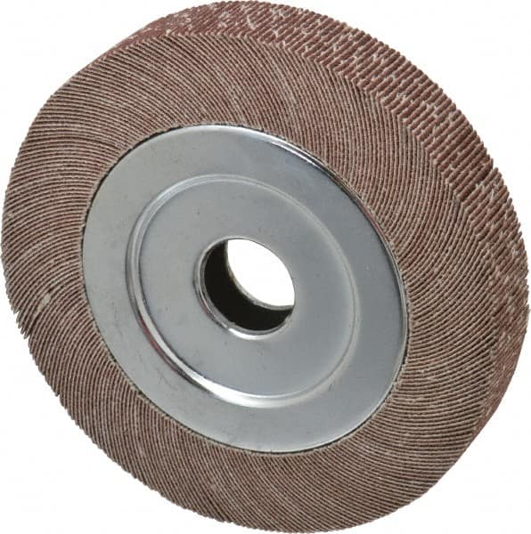 Value Collection - 6" Diam, 80 Grit Aluminum Oxide Unmounted Flap Wheel - 1" Hole, 1" Wide, Coated, Medium Grade, 4,800 Max RPM - Exact Tooling