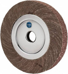 Value Collection - 8" Diam, 80 Grit Aluminum Oxide Unmounted Flap Wheel - 1" Hole, 1" Wide, Coated, Medium Grade, 4,800 Max RPM - Exact Tooling