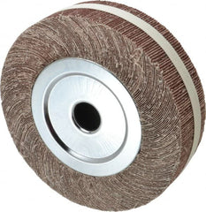 Value Collection - 8" Diam, 60 Grit Aluminum Oxide Unmounted Flap Wheel - 1" Hole, 2" Wide, Coated, Medium Grade, 4,800 Max RPM - Exact Tooling