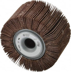 Norton - 3-1/2" Diam, 80 Grit Aluminum Oxide Unmounted Flap Wheel - 5/8" Hole, 2" Wide, Coated, Medium Grade, 12,000 Max RPM - Exact Tooling