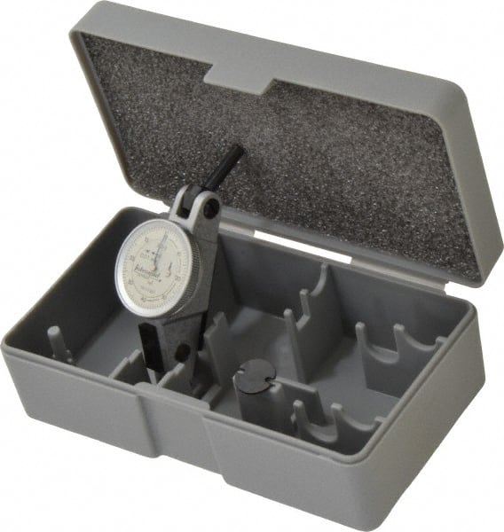 INTERAPID - 1.6 mm Range, 0.01 mm Dial Graduation, Horizontal Dial Test Indicator - 1.1811 Inch White Dial, 0-40-0 Dial Reading - Exact Tooling