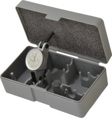 INTERAPID - 1.6 mm Range, 0.01 mm Dial Graduation, Horizontal Dial Test Indicator - 1.1811 Inch White Dial, 0-40-0 Dial Reading - Exact Tooling