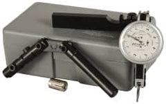 TESA Brown & Sharpe - 6 Piece, 0.0001" to 0.06" Measuring Range, 1-1/2" Dial Diam, 0-4-0 Dial Reading, White Dial Test Indicator Kit - 0.0001" Accuracy, 0.65" Contact Point Length, 0.08" Ball Diam, 0.001" Dial Graduation - Exact Tooling