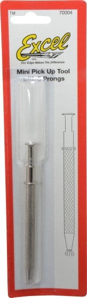 Excel - 5" Long Pronged Retrieving Tool - Steel - Exact Tooling