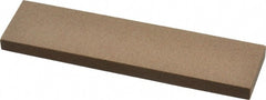 Made in USA - 4" Long x 1" Wide x 1/4" Thick, Aluminum Oxide Sharpening Stone - Rectangle, Medium Grade - Exact Tooling