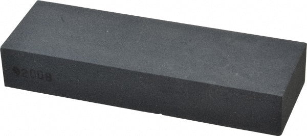 Made in USA - 6" Long x 2" Wide x 5/8" Thick, Silicon Carbide Sharpening Stone - Rectangle, Medium Grade - Exact Tooling