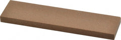 Made in USA - 4" Long x 1" Wide x 1/4" Thick, Aluminum Oxide Sharpening Stone - Rectangle, Medium Grade - Exact Tooling