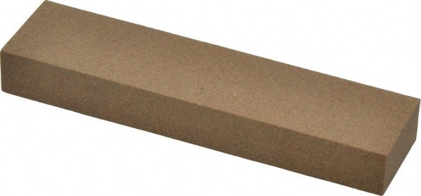 Made in USA - 4" Long x 1" Wide x 1/2" Thick, Aluminum Oxide Sharpening Stone - Rectangle, Medium Grade - Exact Tooling