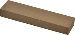 Made in USA - 4" Long x 1" Wide x 1/2" Thick, Aluminum Oxide Sharpening Stone - Rectangle, Medium Grade - Exact Tooling