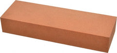 Made in USA - 6" Long x 2" Wide x 1" Thick, Aluminum Oxide Sharpening Stone - Rectangle, Fine Grade - Exact Tooling