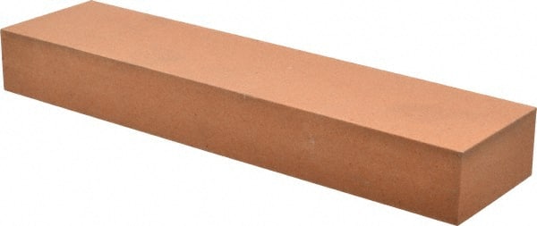 Made in USA - 8" Long x 2" Wide x 1" Thick, Aluminum Oxide Sharpening Stone - Rectangle, Fine Grade - Exact Tooling