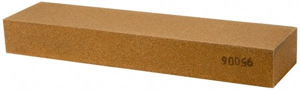 Made in USA - 8" Long x 2" Wide x 1" Thick, Aluminum Oxide Sharpening Stone - Rectangle, Medium Grade - Exact Tooling