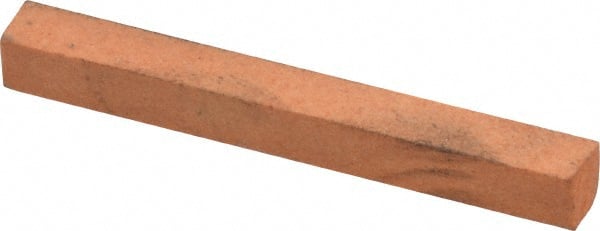 Made in USA - 4" Long x 1/4" Wide x 1/4" Thick, Aluminum Oxide Sharpening Stone - Square, Fine Grade - Exact Tooling