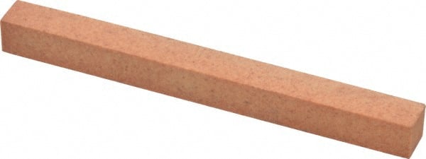 Made in USA - 4" Long x 3/8" Wide x 3/8" Thick, Aluminum Oxide Sharpening Stone - Square, Fine Grade - Exact Tooling