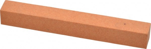 Made in USA - 4" Long x 1/2" Wide x 1/2" Thick, Aluminum Oxide Sharpening Stone - Square, Fine Grade - Exact Tooling