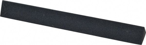 Made in USA - 4" Long x 1/2" Wide x 1/2" Thick, Silicon Carbide Sharpening Stone - Triangle, Fine Grade - Exact Tooling