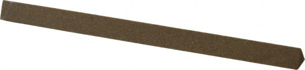 Made in USA - 4" Long x 1/4" Wide x 1/4" Thick, Aluminum Oxide Sharpening Stone - Triangle, Medium Grade - Exact Tooling
