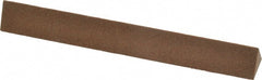 Made in USA - 4" Long x 1/2" Wide x 1/2" Thick, Aluminum Oxide Sharpening Stone - Triangle, Medium Grade - Exact Tooling