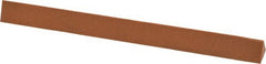 Made in USA - 6" Long x 1/2" Wide x 1/2" Thick, Aluminum Oxide Sharpening Stone - Triangle, Fine Grade - Exact Tooling