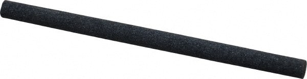 Made in USA - 4" Long x 1/4" Diam x 1/4" Thick, Silicon Carbide Sharpening Stone - Round, Medium Grade - Exact Tooling