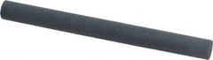 Made in USA - 4" Long x 3/8" Diam x 3/8" Thick, Silicon Carbide Sharpening Stone - Round, Fine Grade - Exact Tooling
