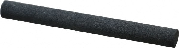 Made in USA - 4" Long x 3/8" Diam x 3/8" Thick, Silicon Carbide Sharpening Stone - Round, Medium Grade - Exact Tooling