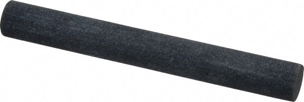Made in USA - 4" Long x 1/2" Diam x 1/2" Thick, Silicon Carbide Sharpening Stone - Round, Medium Grade - Exact Tooling
