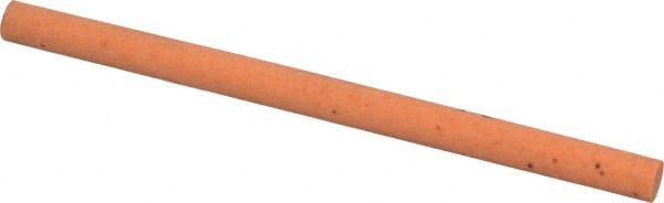 Made in USA - 4" Long x 1/4" Diam x 1/4" Thick, Aluminum Oxide Sharpening Stone - Round, Fine Grade - Exact Tooling