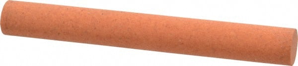 Made in USA - 4" Long x 1/2" Diam x 1/2" Thick, Aluminum Oxide Sharpening Stone - Round, Fine Grade - Exact Tooling