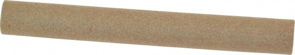 Made in USA - 4" Long x 1/2" Diam x 1/2" Thick, Aluminum Oxide Sharpening Stone - Round, Medium Grade - Exact Tooling