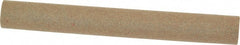 Made in USA - 4" Long x 1/2" Diam x 1/2" Thick, Aluminum Oxide Sharpening Stone - Round, Medium Grade - Exact Tooling