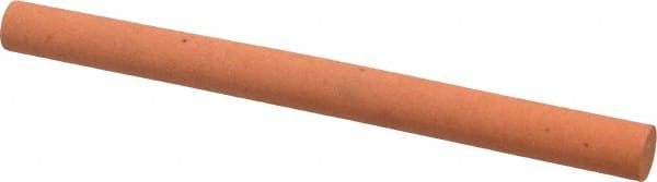 Made in USA - 6" Long x 1/2" Diam x 1/2" Thick, Aluminum Oxide Sharpening Stone - Round, Fine Grade - Exact Tooling