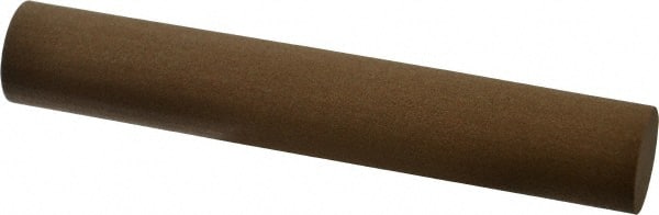 Made in USA - 6" Long x 1" Diam x 1" Thick, Aluminum Oxide Sharpening Stone - Round, Medium Grade - Exact Tooling