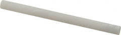 Made in USA - 3" Long x 1/4" Diam x 1/4" Thick, Novaculite Sharpening Stone - Round, Ultra Fine Grade - Exact Tooling