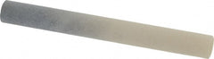 Made in USA - 3" Long x 3/8" Diam x 3/8" Thick, Novaculite Sharpening Stone - Round, Ultra Fine Grade - Exact Tooling