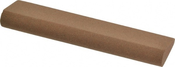 Made in USA - 4" Long x 1" Diam x 7/16" Thick, Aluminum Oxide Sharpening Stone - Round, Medium Grade - Exact Tooling