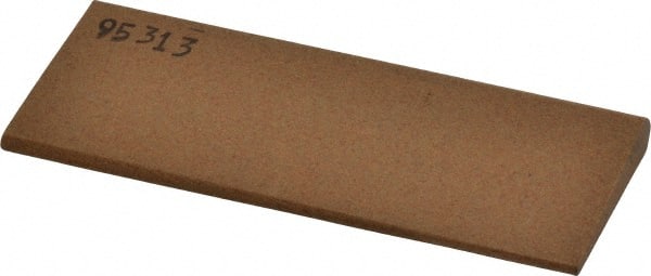 Made in USA - 4-1/2" Long x 1-3/4" Diam x 3/8" Thick, Aluminum Oxide Sharpening Stone - Round, Medium Grade - Exact Tooling