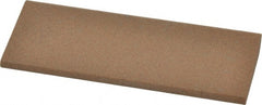 Made in USA - 4-1/2" Long x 1-3/4" Diam x 1/2" Thick, Aluminum Oxide Sharpening Stone - Round, Medium Grade - Exact Tooling