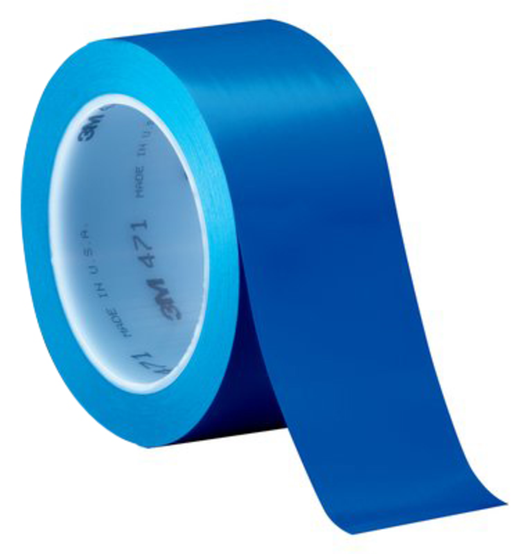 List 471 4" x 36 ydsVinyl Tape - Blue - Exact Tooling