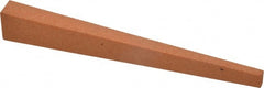 Made in USA - 1/2" Wide x 4" OAL, Aluminum Oxide Sharpening Stone - Flat Tapered, Fine Grade, 320 Grit - Exact Tooling