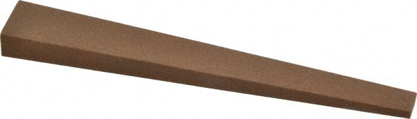 Made in USA - 1/2" Wide x 4" OAL, Aluminum Oxide Sharpening Stone - Flat Tapered, Medium Grade, 220 Grit - Exact Tooling