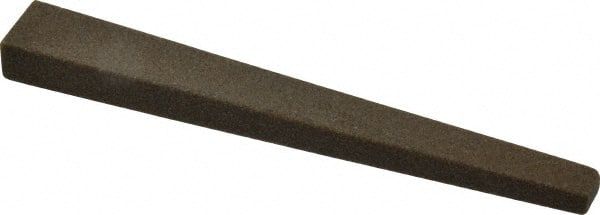 Made in USA - 1/2" Wide x 4" OAL, Aluminum Oxide Sharpening Stone - Flat Tapered, Coarse Grade, 120 Grit - Exact Tooling