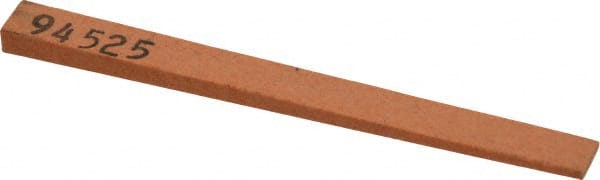 Made in USA - 5/16" Wide x 4" OAL, Aluminum Oxide Sharpening Stone - Flat Tapered, Fine Grade, 320 Grit - Exact Tooling