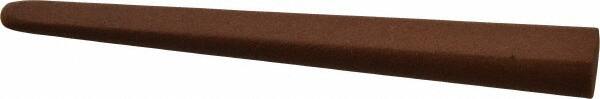 Made in USA - 1/2" Wide x 4" OAL, Aluminum Oxide Sharpening Stone - Oval Tapered, Medium Grade, 220 Grit - Exact Tooling