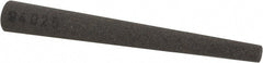 Made in USA - 1/2" Wide x 4" OAL, Aluminum Oxide Sharpening Stone - Round Tapered, Coarse Grade, 120 Grit - Exact Tooling