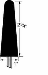 Cratex - 1" Head Diam x 2-3/4" Thickness, A3, Tree End, Aluminum Oxide Mounted Point - Very Coarse Grade, 36 Grit, 10,730 RPM - Exact Tooling