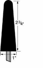 Cratex - 1" Head Diam x 2-3/4" Thickness, A3, Tree End, Aluminum Oxide Mounted Point - Very Coarse Grade, 36 Grit, 10,730 RPM - Exact Tooling